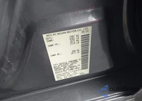 2015 Nissan Altima 3.5 Sl z USA, uszkodzony, nr VIN 1N4BL3AP0FC176444